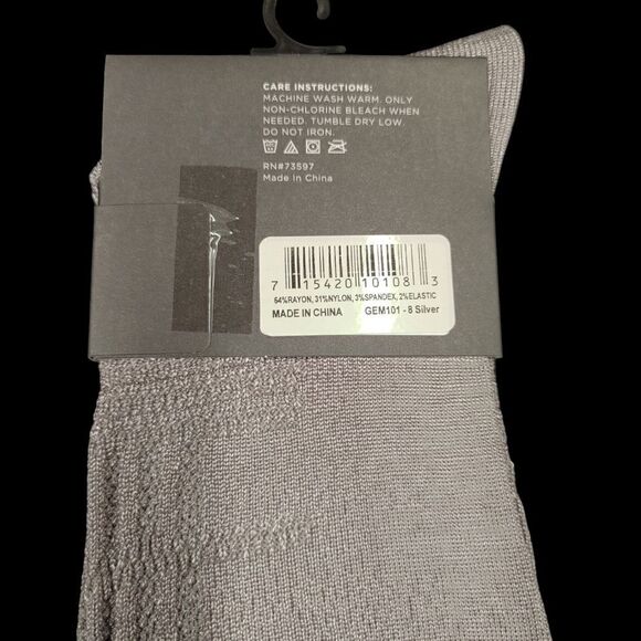 MEN'S STACY ADAMS LOGO PATTERN SOLID COLOR TONAL PLAID SILKY DRESS SOCK. GEM101 - Picture 3 of 4